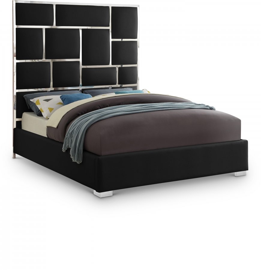 3295.jpg Milan Vegan Leather Upholstered Bed - Image 1