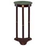 EDITE ROUND MARBLE TOP PLANT STAND MERLOT