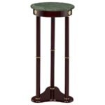 EDITE ROUND MARBLE TOP PLANT STAND MERLOT - Image 3