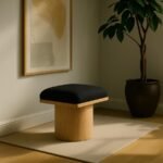 Pavilion Boucle Fabric Upholstered Stool - Image 2