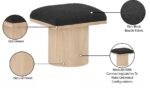 Pavilion Boucle Fabric Upholstered Stool - Image 8
