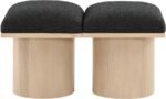 Pavilion Boucle Fabric Upholstered 2pc. Modular Bench - Image 3