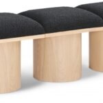 Pavilion Boucle Fabric Upholstered 3pc. Modular Bench