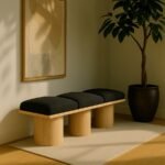 Pavilion Boucle Fabric Upholstered 3pc. Modular Bench - Image 2