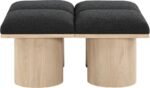 Pavilion Boucle Fabric Upholstered 4pc. Modular Bench - Image 3