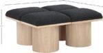 Pavilion Boucle Fabric Upholstered 4pc. Modular Bench - Image 5