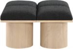 Pavilion Boucle Fabric Upholstered 4pc. Modular Bench - Image 3