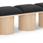 Pavilion Boucle Fabric Upholstered 5pc. Modular Bench
