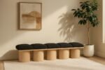 Pavilion Boucle Fabric Upholstered 5pc. Modular Bench - Image 2