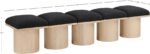 Pavilion Boucle Fabric Upholstered 5pc. Modular Bench - Image 6