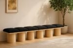 Pavilion Boucle Fabric Upholstered 6pc. Modular Bench - Image 2
