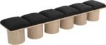 Pavilion Boucle Fabric Upholstered 6pc. Modular Bench - Image 5