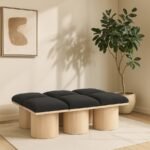 Pavilion Boucle Fabric Upholstered 6pc. Modular Bench - Image 2