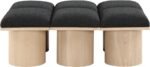 Pavilion Boucle Fabric Upholstered 6pc. Modular Bench - Image 3