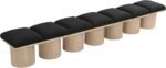 Pavilion Boucle Fabric Upholstered 7pc. Modular Bench - Image 5