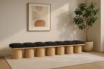 Pavilion Boucle Fabric Upholstered 7pc. Modular Bench - Image 2