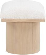 Pavilion Boucle Fabric Upholstered Stool - Image 4