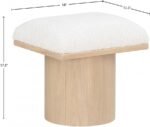 Pavilion Boucle Fabric Upholstered Stool - Image 7
