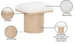 Pavilion Boucle Fabric Upholstered Stool - Image 8