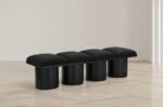 Pavilion Boucle Fabric Upholstered 4pc. Modular Bench - Image 2