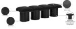 Pavilion Boucle Fabric Upholstered 4pc. Modular Bench - Image 7