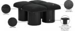 Pavilion Boucle Fabric Upholstered 4pc. Modular Bench - Image 8