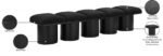 Pavilion Boucle Fabric Upholstered 5pc. Modular Bench - Image 7