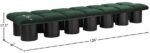Pavilion Boucle Fabric Upholstered 14pc. Modular Bench - Image 6