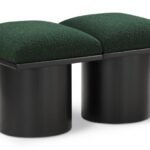 Pavilion Boucle Fabric Upholstered 2pc. Modular Bench