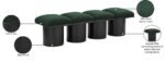 Pavilion Boucle Fabric Upholstered 4pc. Modular Bench - Image 7