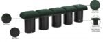 Pavilion Boucle Fabric Upholstered 5pc. Modular Bench - Image 8