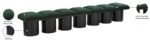 Pavilion Boucle Fabric Upholstered 7pc. Modular Bench - Image 7