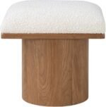 Pavilion Boucle Fabric Upholstered Stool - Image 3