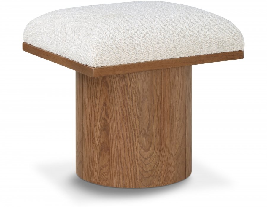 33775.jpg Pavilion Boucle Fabric Upholstered Stool - Image 1
