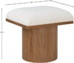 Pavilion Boucle Fabric Upholstered Stool - Image 7