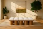 Pavilion Boucle Fabric Upholstered 10pc. Modular Bench - Image 2