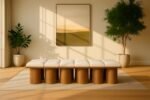 Pavilion Boucle Fabric Upholstered 12pc. Modular Bench - Image 2