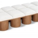 Pavilion Boucle Fabric Upholstered 14pc. Modular Bench