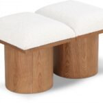 Pavilion Boucle Fabric Upholstered 2pc. Modular Bench