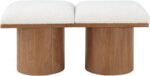 Pavilion Boucle Fabric Upholstered 2pc. Modular Bench - Image 3