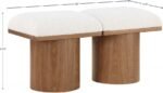 Pavilion Boucle Fabric Upholstered 2pc. Modular Bench - Image 7