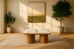 Pavilion Boucle Fabric Upholstered 2pc. Modular Bench - Image 2