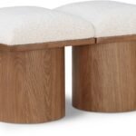 Pavilion Boucle Fabric Upholstered 2pc. Modular Bench
