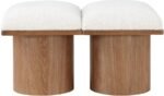 Pavilion Boucle Fabric Upholstered 2pc. Modular Bench - Image 3