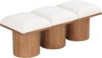 Pavilion Boucle Fabric Upholstered 3pc. Modular Bench - Image 5