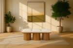 Pavilion Boucle Fabric Upholstered 3pc. Modular Bench - Image 2