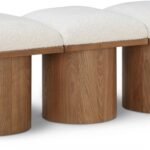 Pavilion Boucle Fabric Upholstered 3pc. Modular Bench