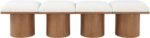 Pavilion Boucle Fabric Upholstered 4pc. Modular Bench - Image 3