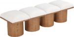 Pavilion Boucle Fabric Upholstered 4pc. Modular Bench - Image 5