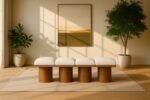 Pavilion Boucle Fabric Upholstered 4pc. Modular Bench - Image 2